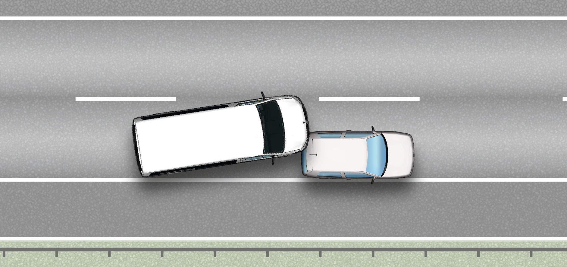 Van drives into the back of car