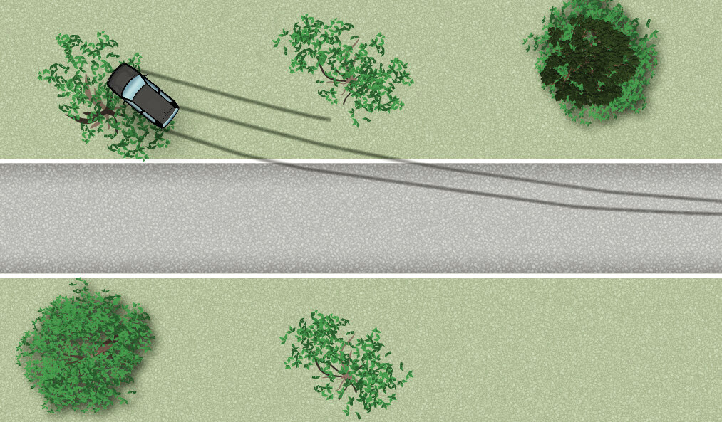 Croquis de la collision