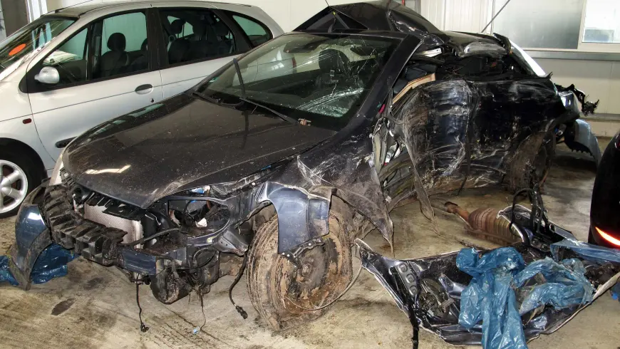 Véhicule accidenté
