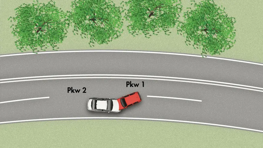 UNE VOITURE SE DÉPORTE SUR LA VOIE OPPOSÉE