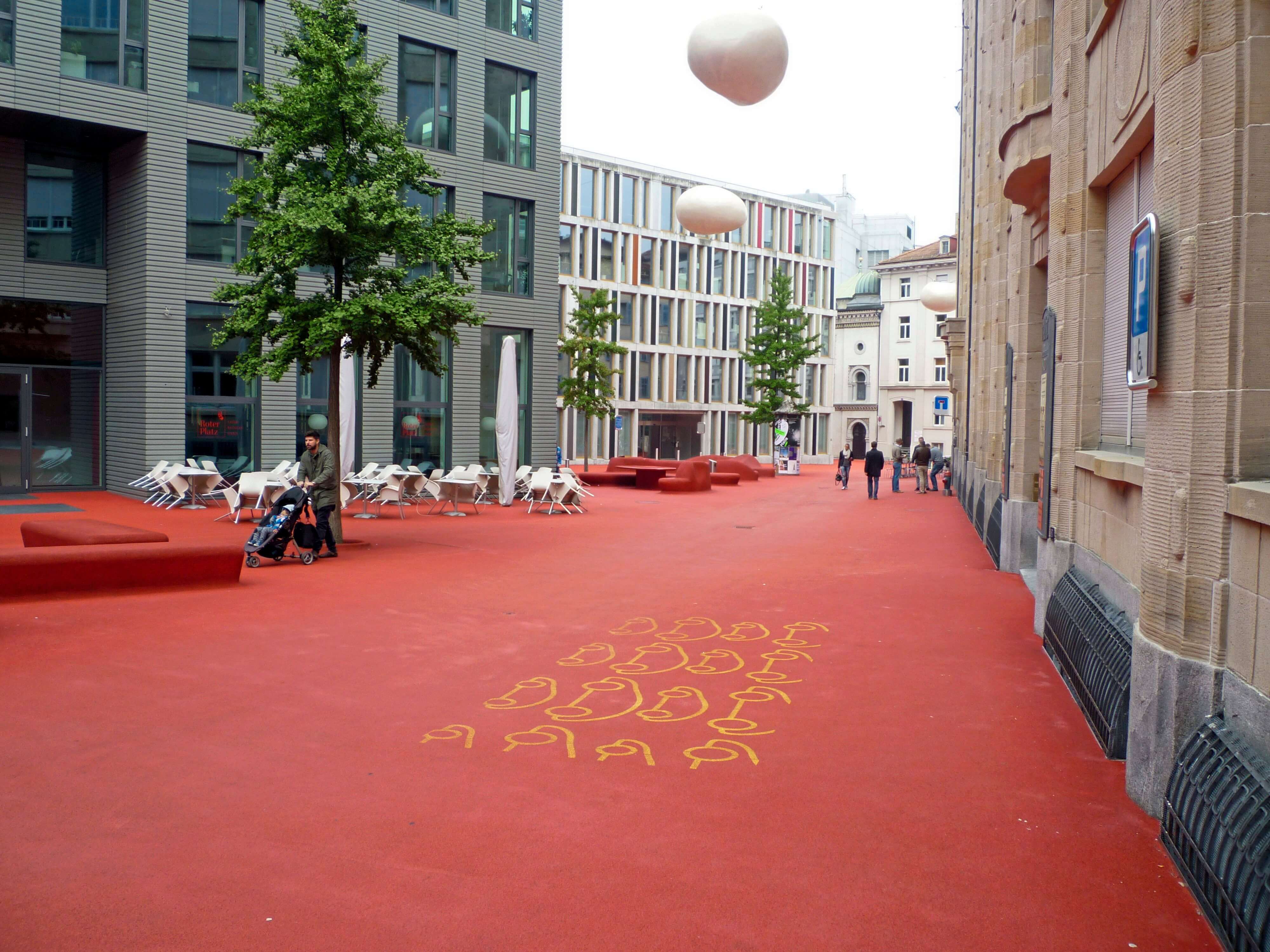 “Red Square” in St. Gallen in Switzerland is an excellent example of urban “shared space.”