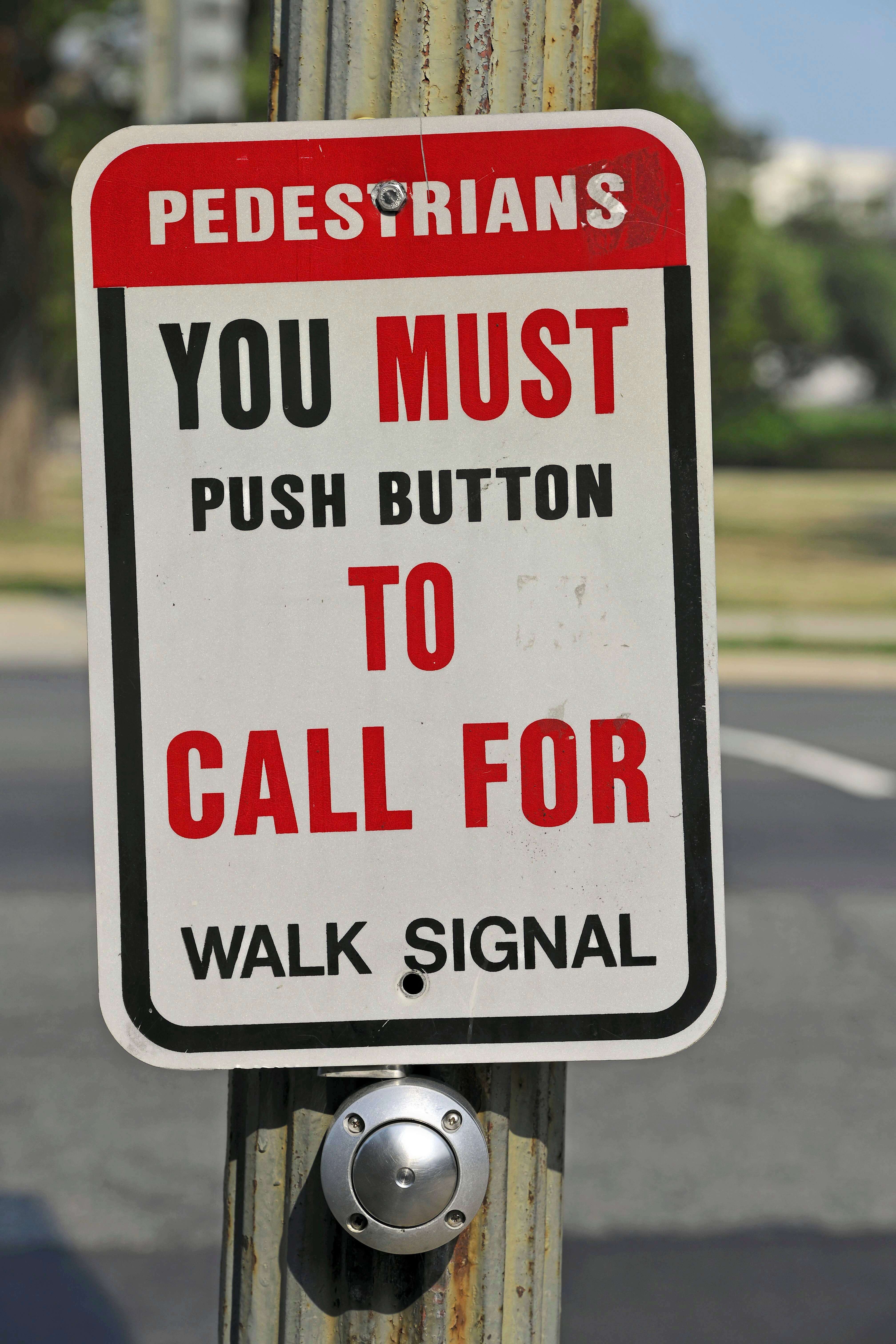 Explanation on a pedestrian light