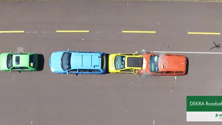 Exemples d'accident - Choc par télescopage en fin de bouchon