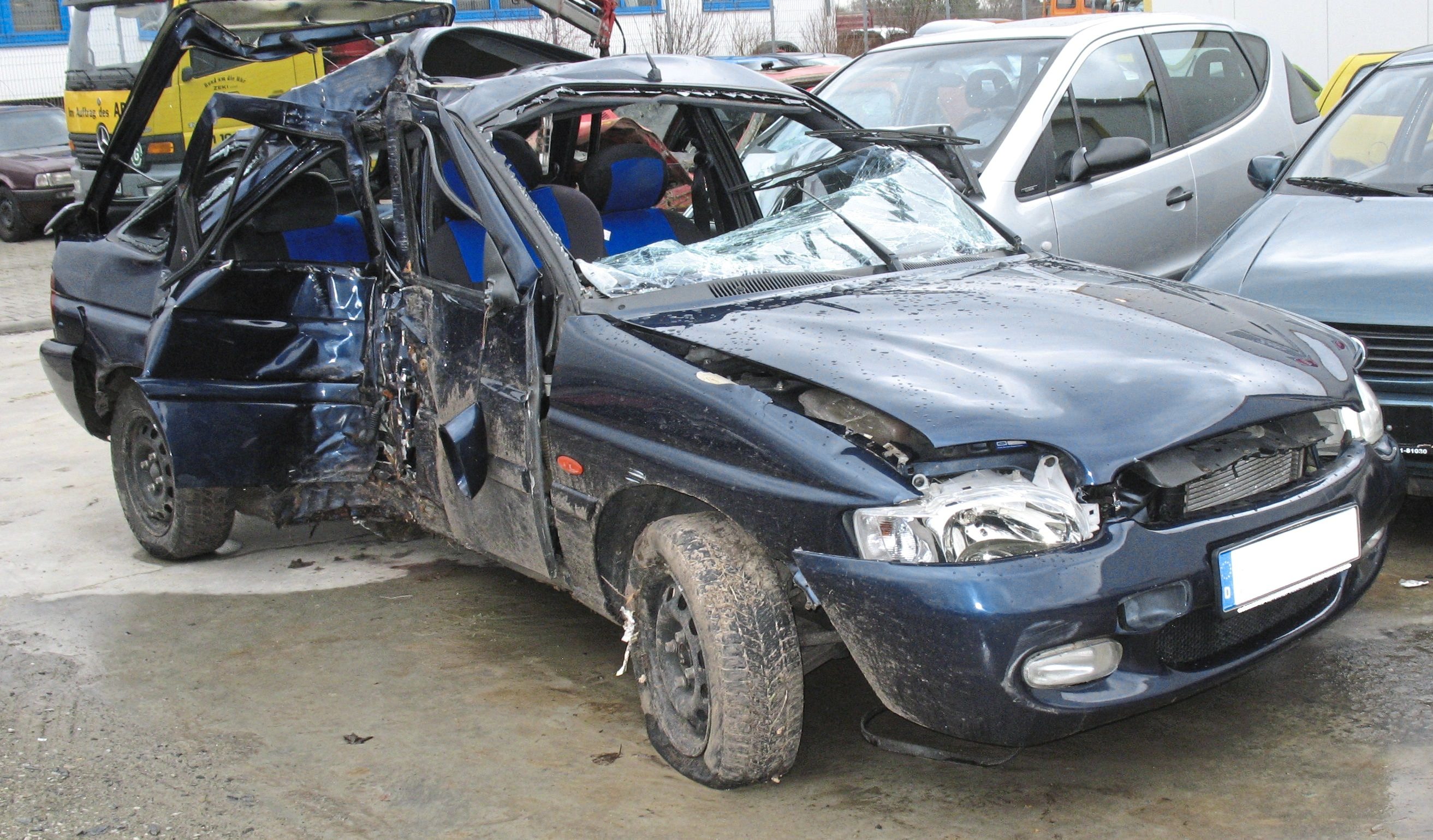 Car after the Accident - front view