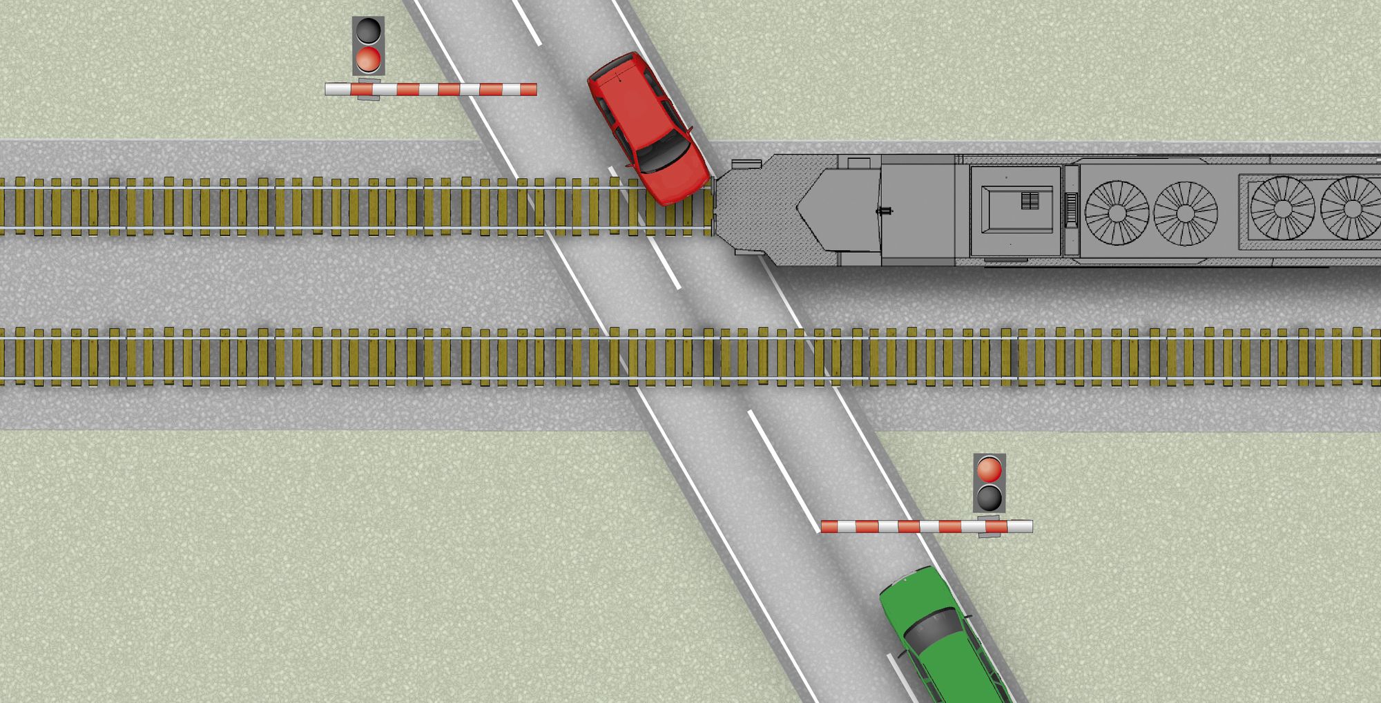 Accident examples - Illustration showing the position of the collision