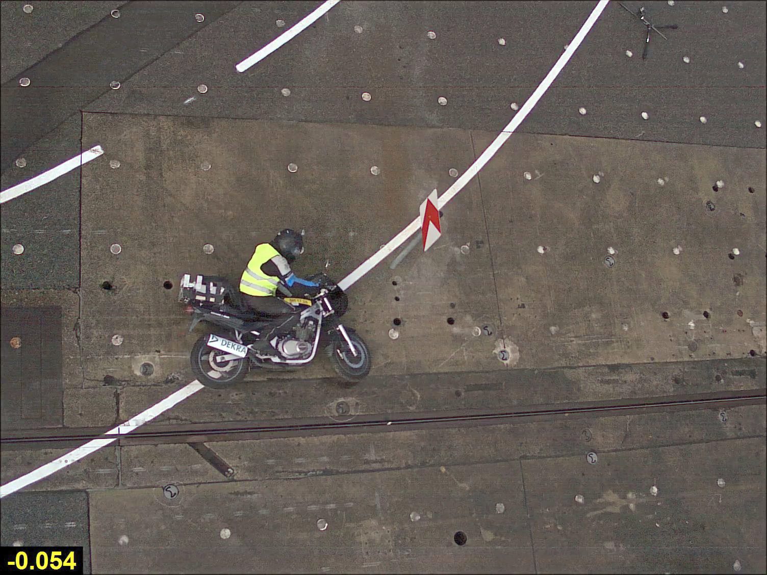 Scénario de collision vu d’en haut