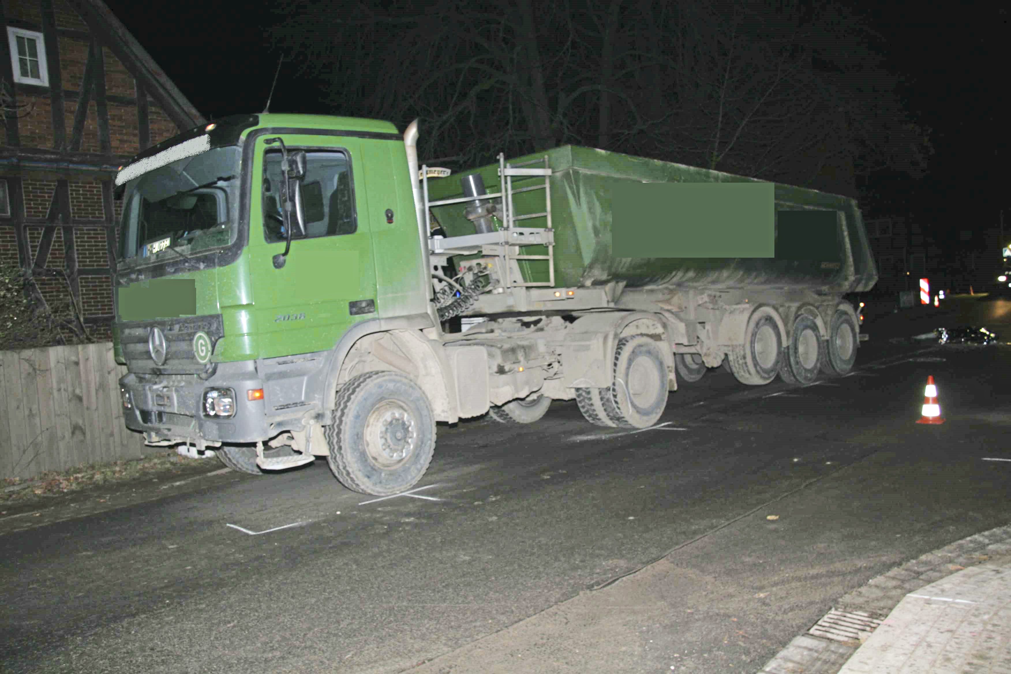 Final position of the truck