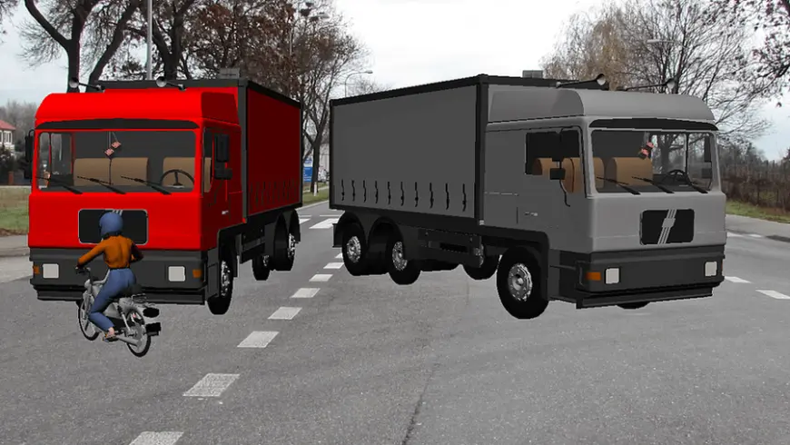 Exemples d'accident - Reconstitution des conditions de visibilité sur le lieu de l‘accident