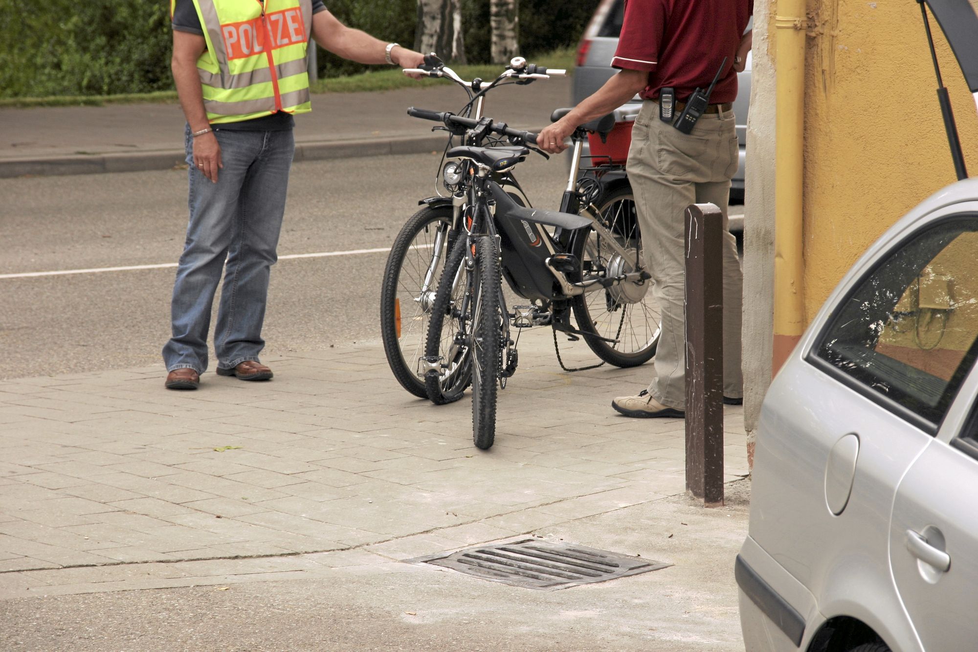 Accident examples - Position of the collision mountain bike and pedelec 