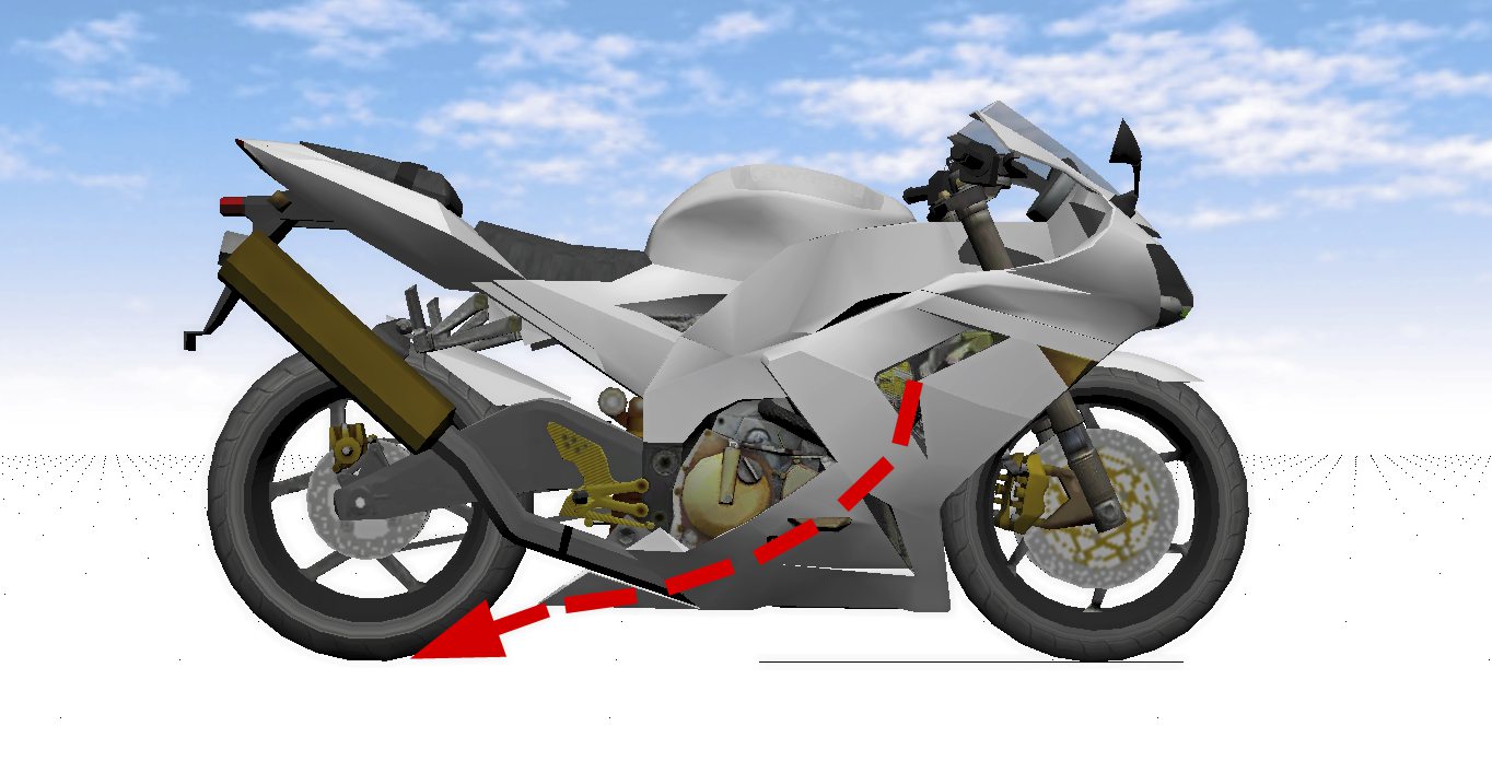 Diagram of the oil leak