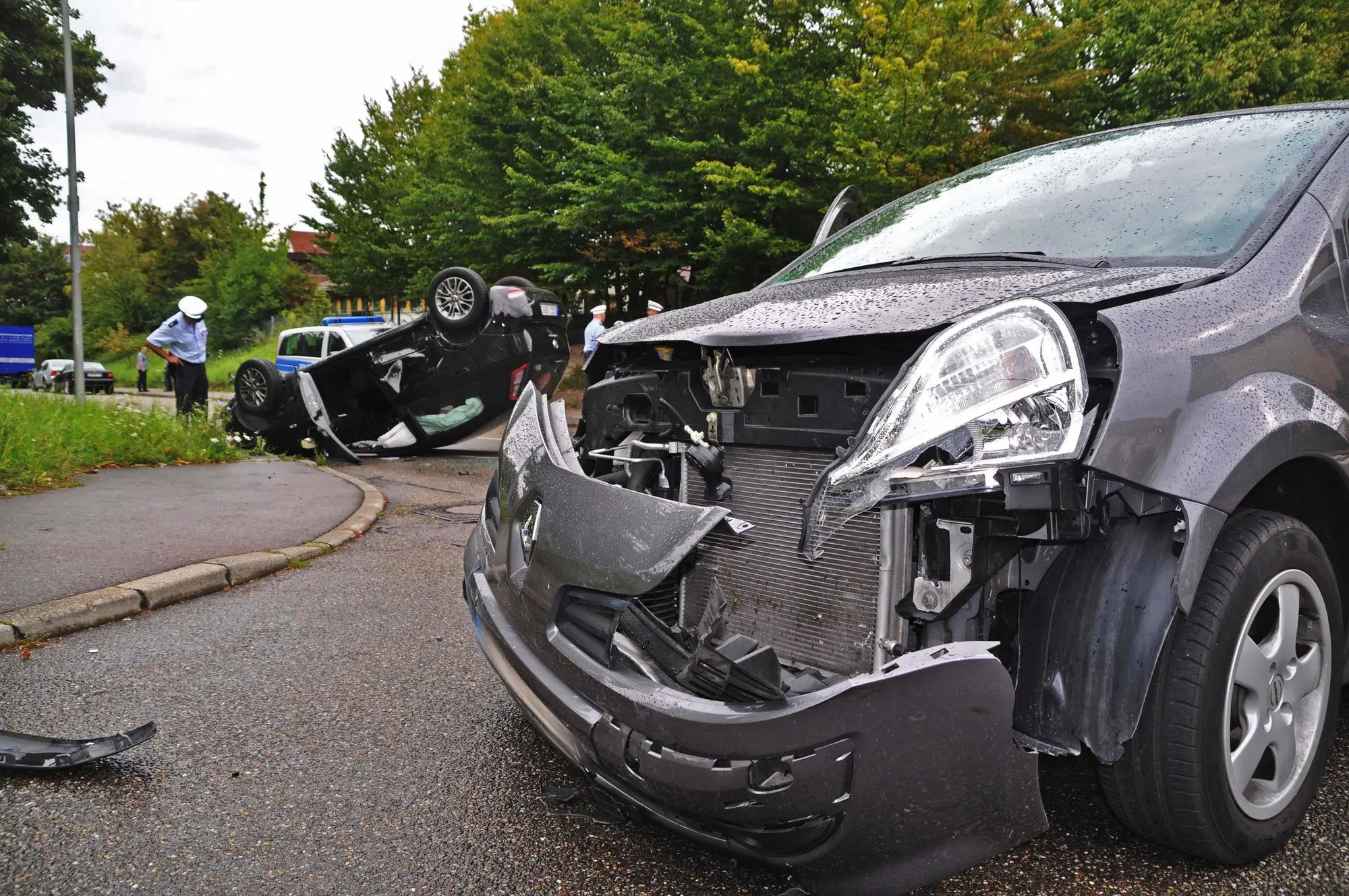 Véhicule accidenté endommagé