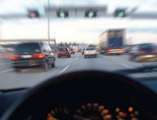 Verkehrssituation aus Sicht des Autofahrers