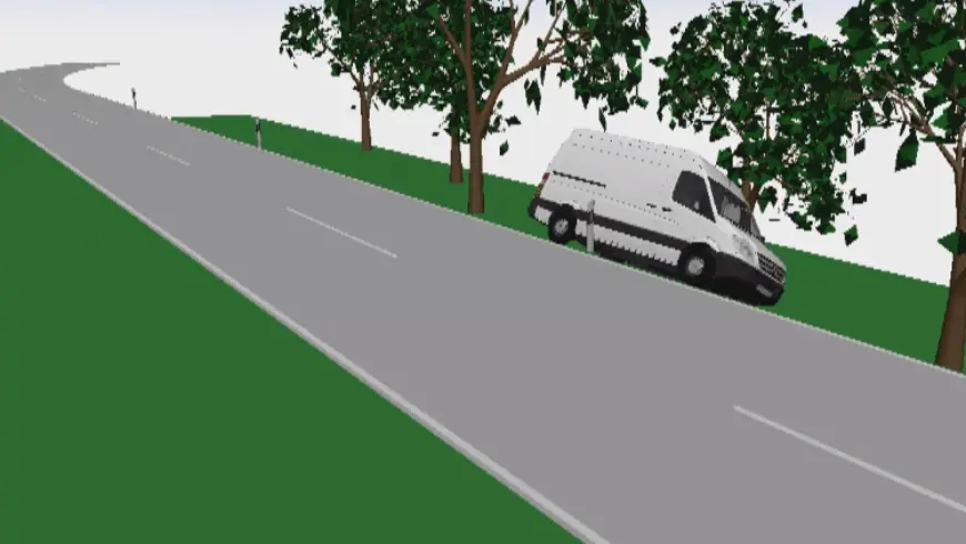 van crash