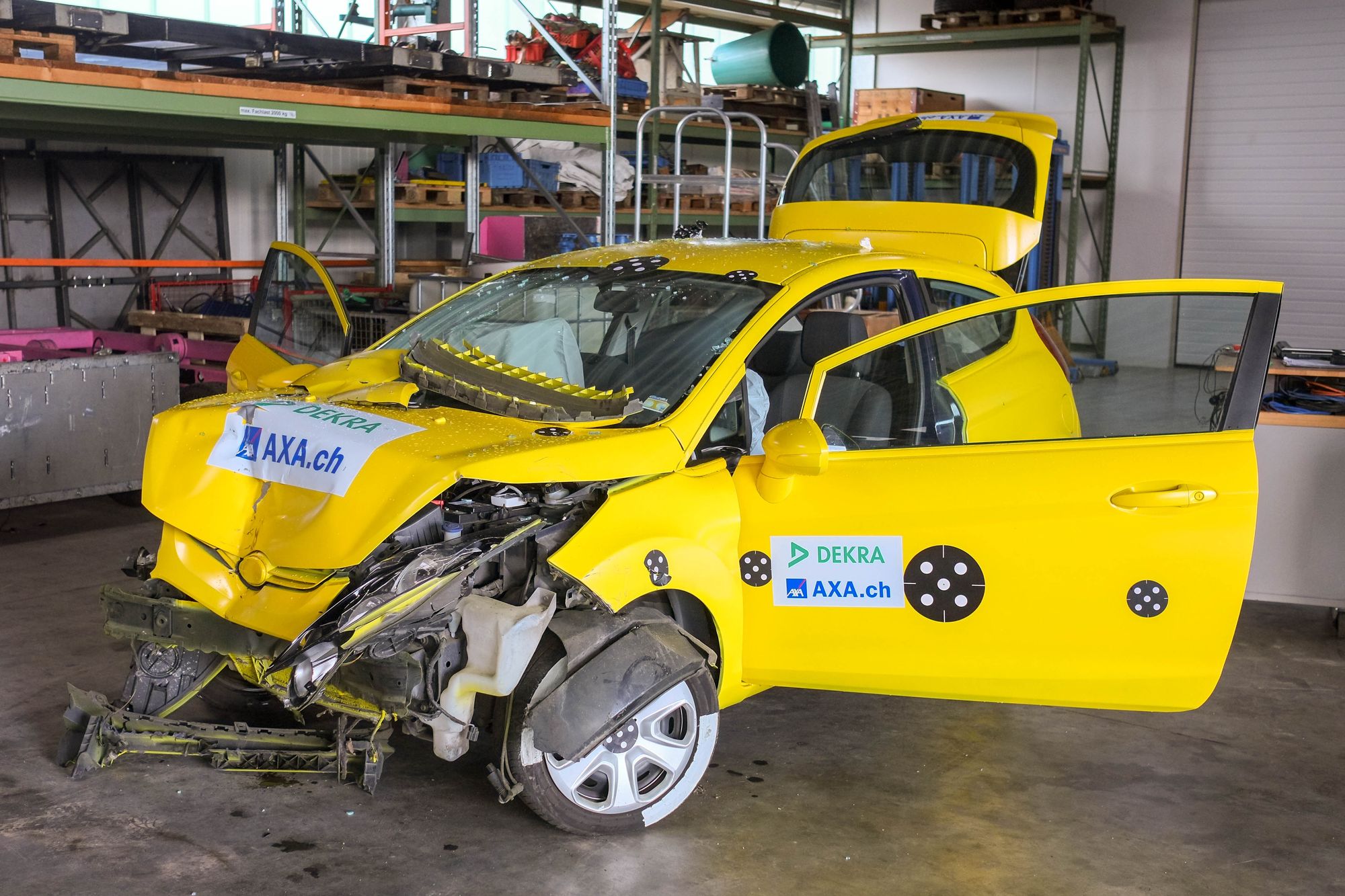 Accident examples - deformations to the front of the Fiesta