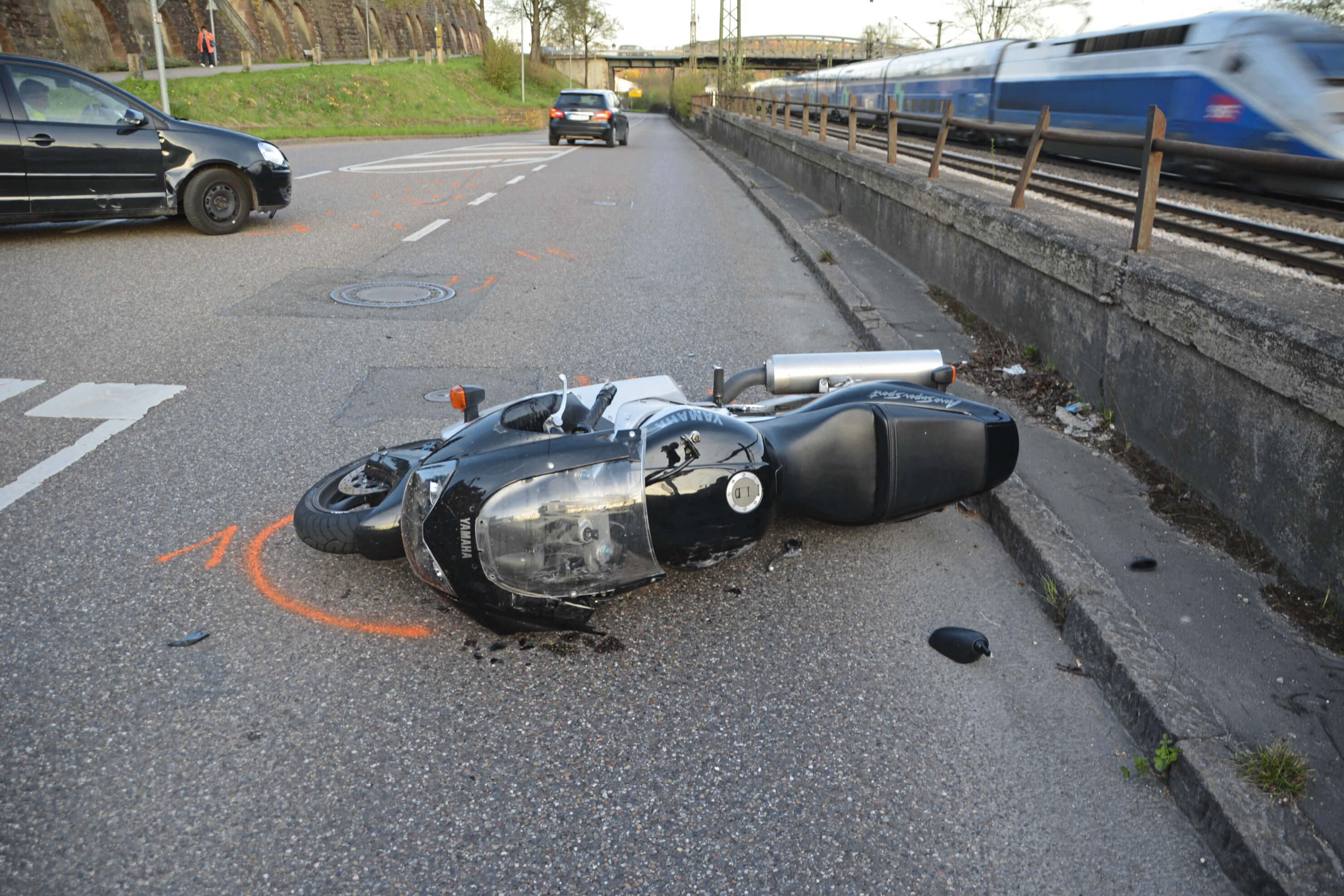 Final position of the motorcycle