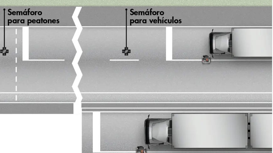 Sketch Camión atropella a peatón con andador