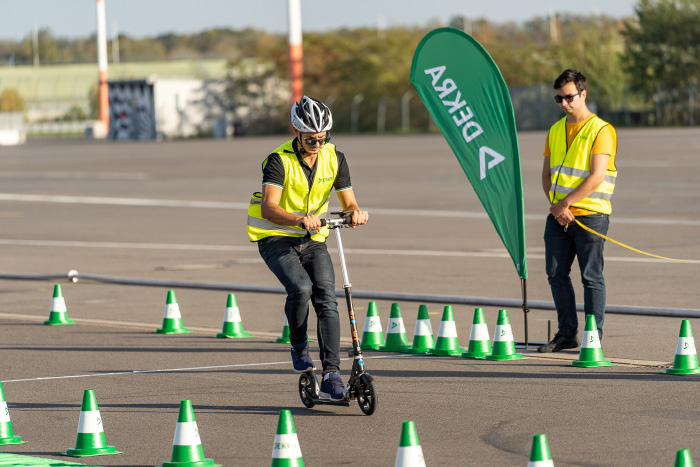 Distance de freinage à sec d'un scooter