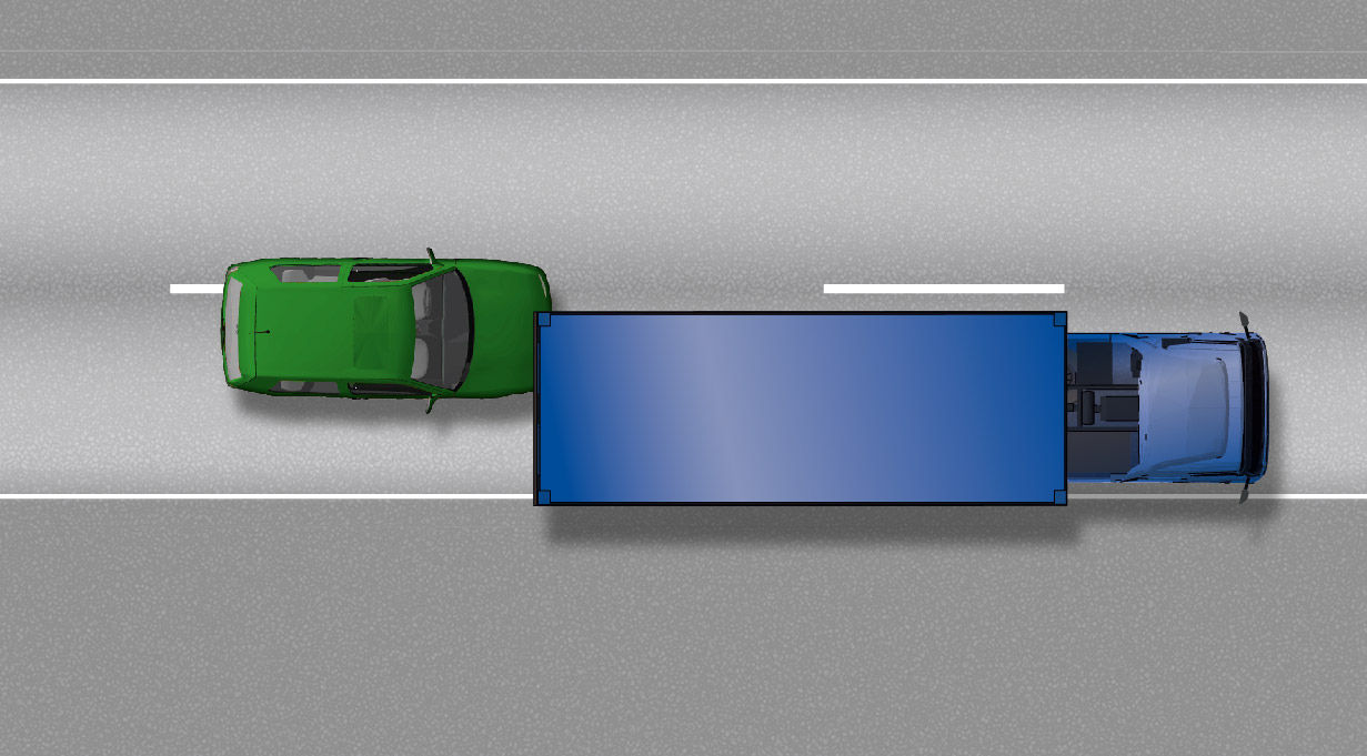 Croquis des positions avant la collision