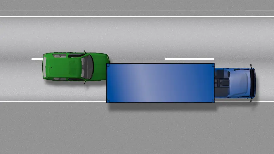 Croquis des positions avant la collision
