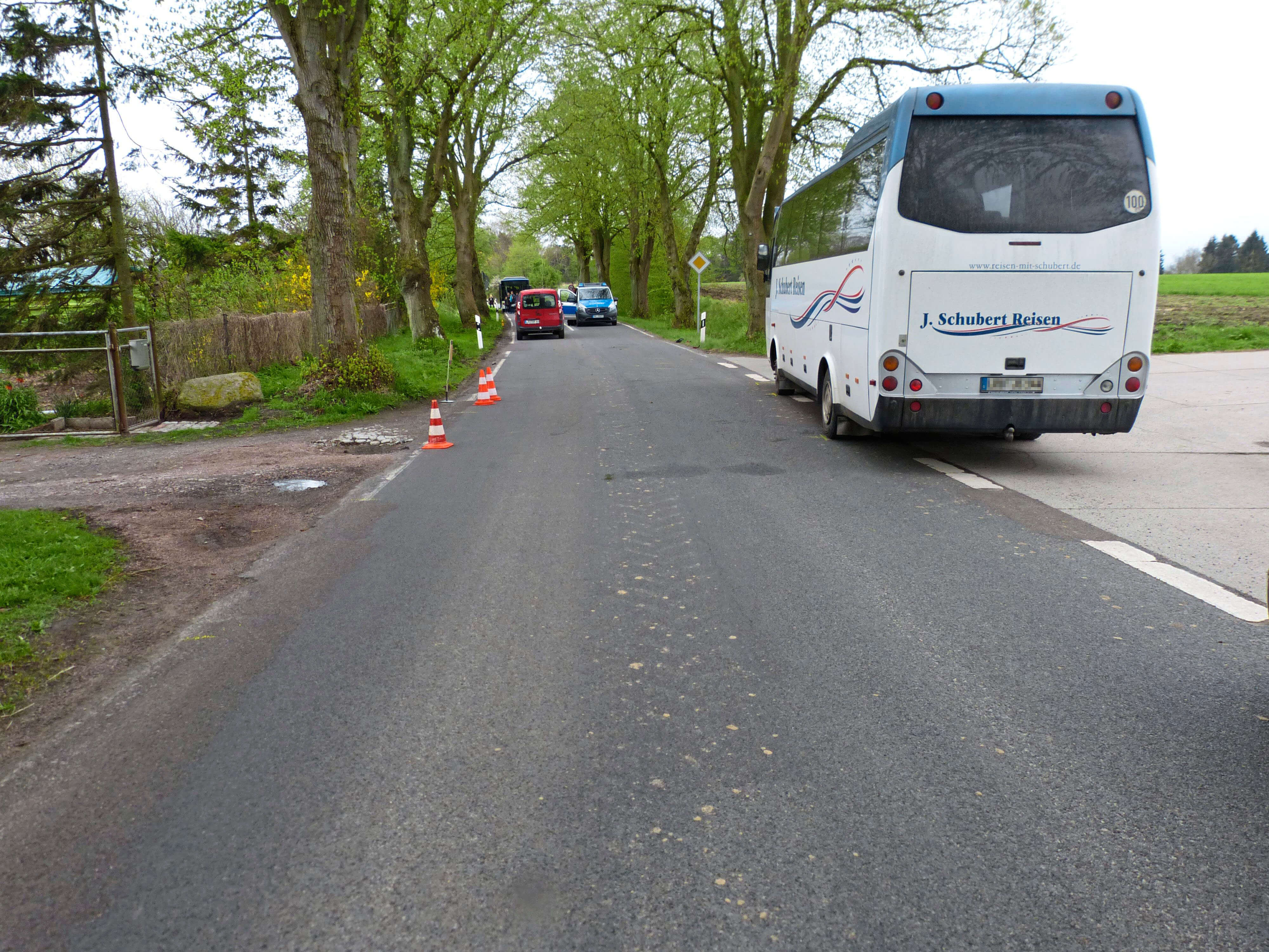 Scene of the accident from the driver’s perspective