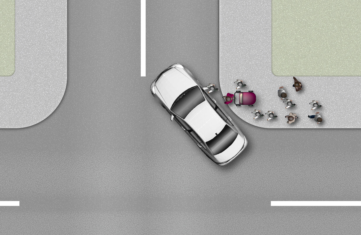 Car collides with small child
