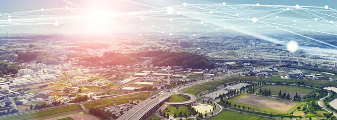 Panorama miasta z siecią połączeń cyfrowych. Audyt KRI/KSC w ramach programu Cyfrowa Gmina