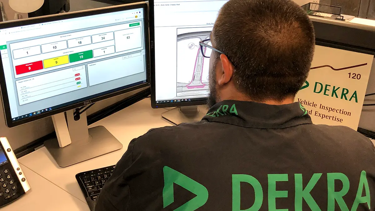 Learn more about DEKRA's iQC Live solution for virtual monitoring of repair center quality control Collision Center Repair Quality Control & Validation