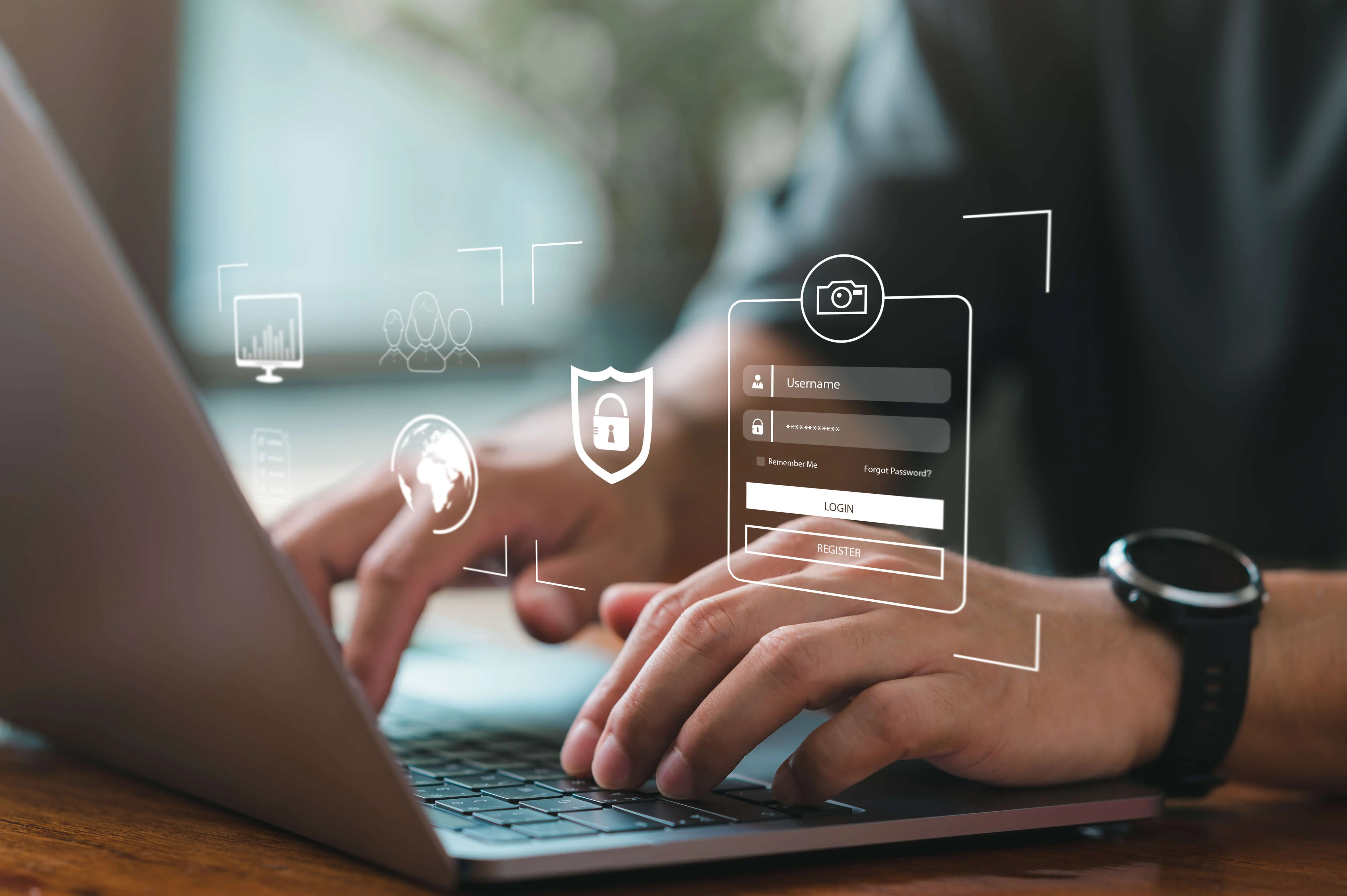 Tietoturvaa kuvaava kuvitus ISO/IEC 27001 -webinaarin yhteydessä