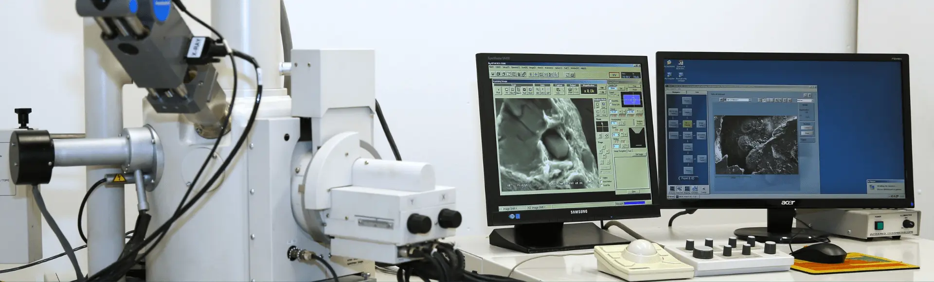 Metallografisen tutkimuksen laitteistoa