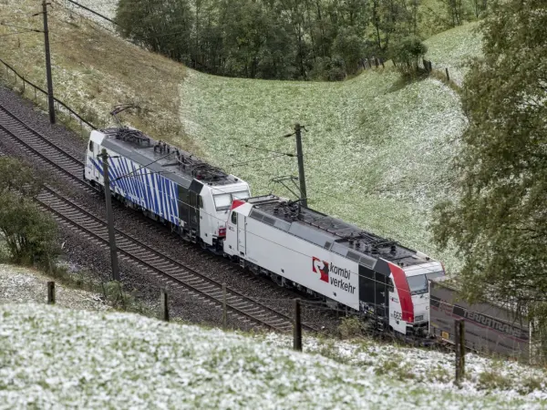 Der Bahn-Operateur Kombiverkehr will der Kostenexplosion begegnen. Foto: Thomas Küppers Kombiverkehrszug