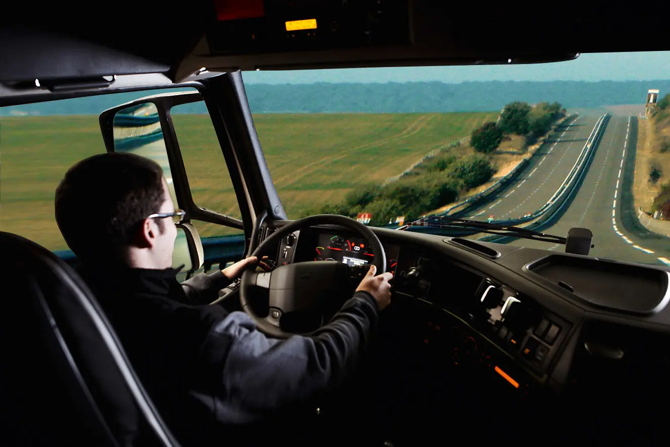 Lkw-Fahrer Straße Lkw-Fahrer Straße