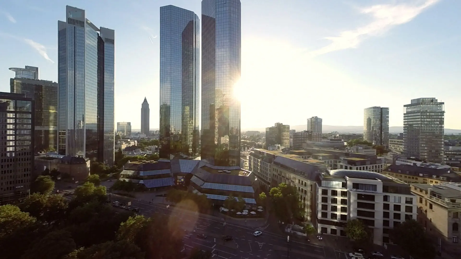 Skyline Ausblick im Sonnenlicht