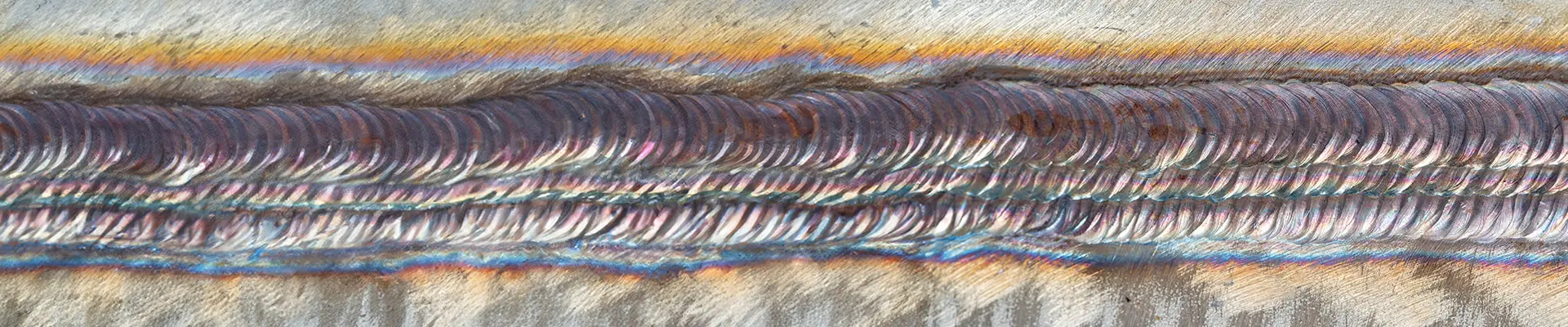 An aluminum object that has been welded along the long side.