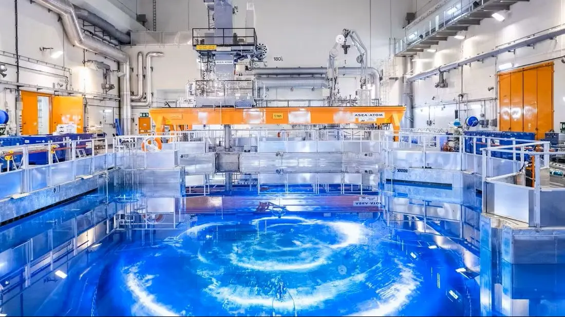 Reactor tank with blue water Reactor tank with blue water