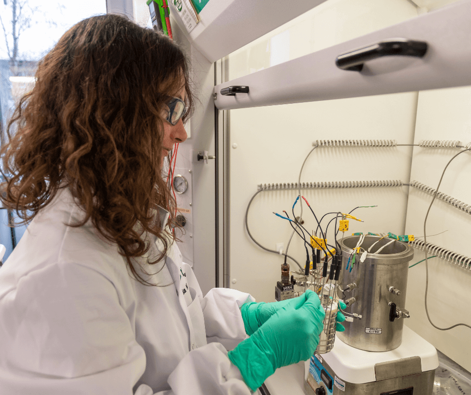 Woman in the lab