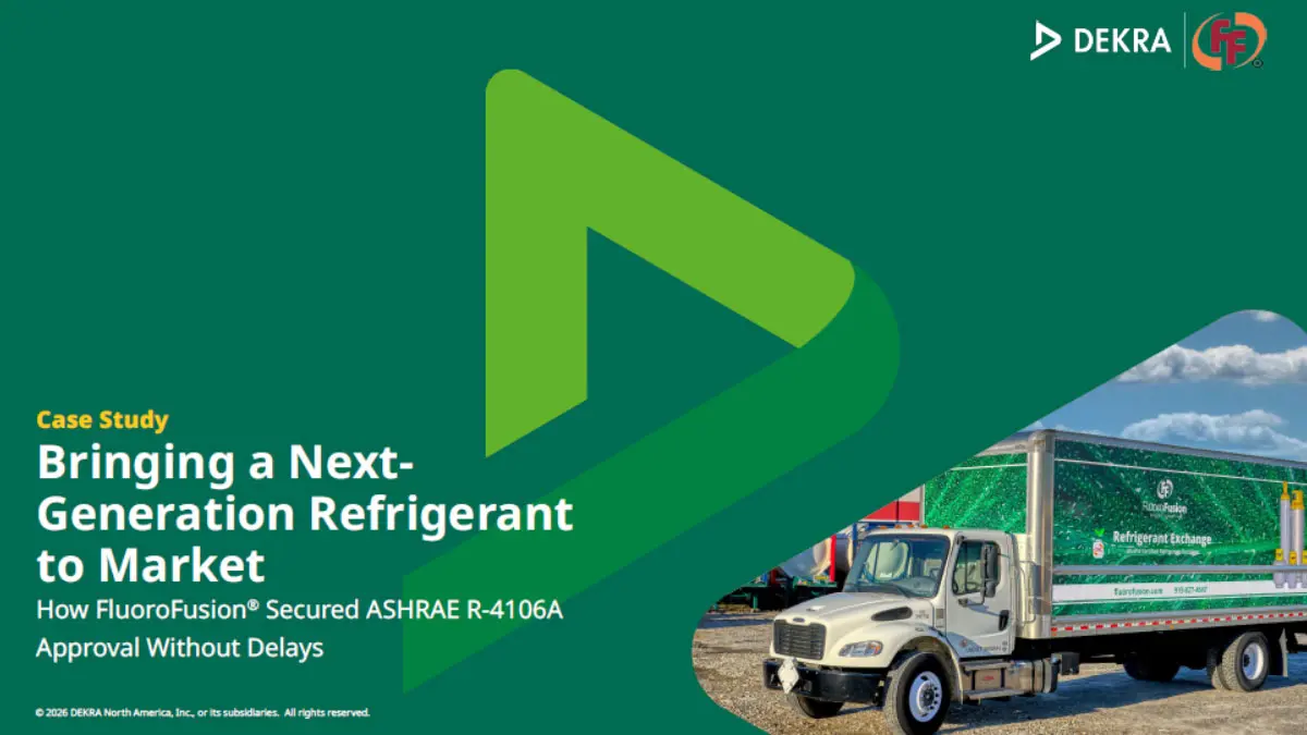 Bringing a Next-Generation Refrigerant to Market