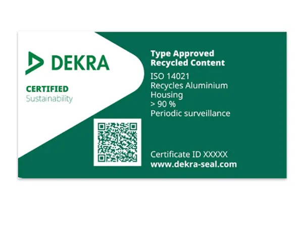 DEKRA Type Approved Seal for Recycled Content DEKRA Type Approved Seal for Recycled Content under ISO 14021