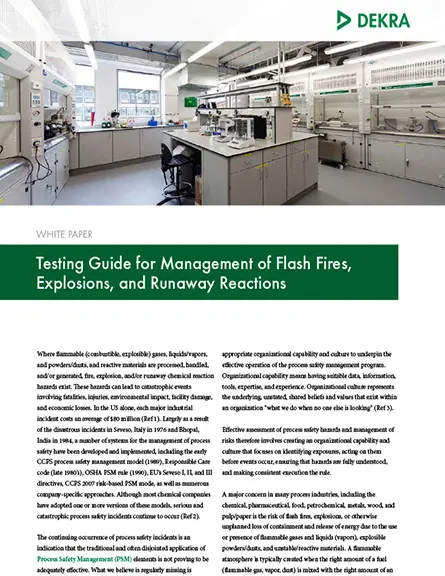 Management of Flash Fires, Explosions, Runaway Reactions