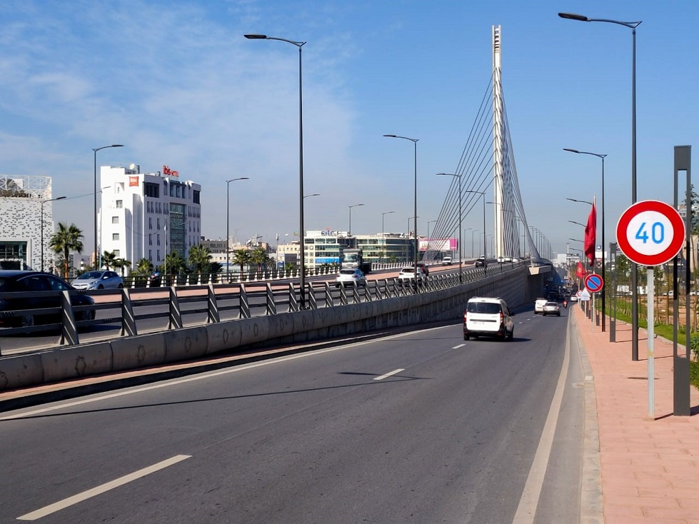 Pont à haubans au niveau de la route de l’Aéroport Mohammed V – SEPROB