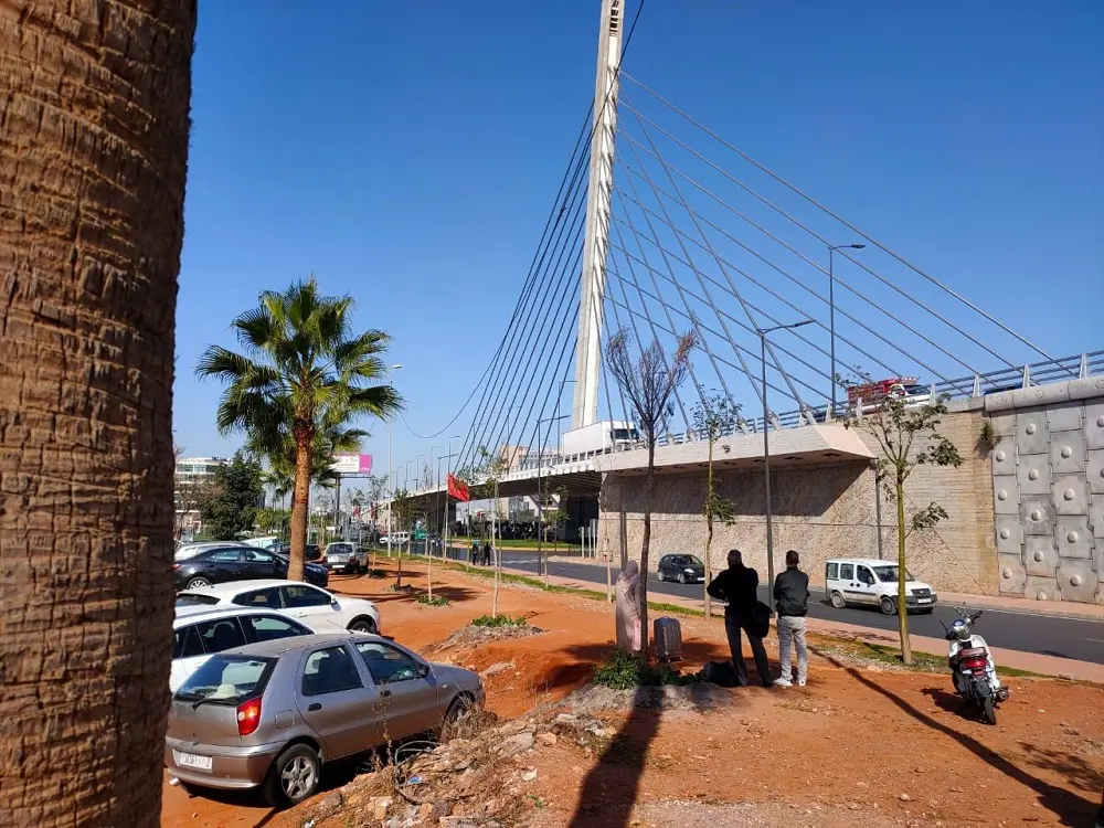 Pont à haubans au niveau de la route de l’Aéroport Mohammed V – SEPROB Pont à haubans au niveau de la route de l’Aéroport Mohammed V – SEPROB