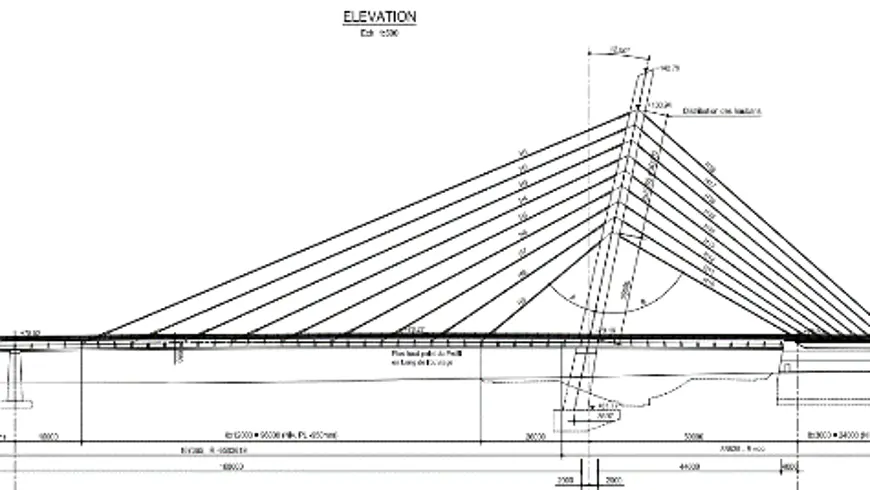 Pont à haubans au niveau de la route de l’Aéroport Mohammed V – SEPROB