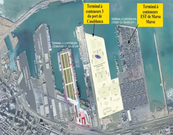 Terminal A Conteneurs Au Port De Casablanca / ANP CASA